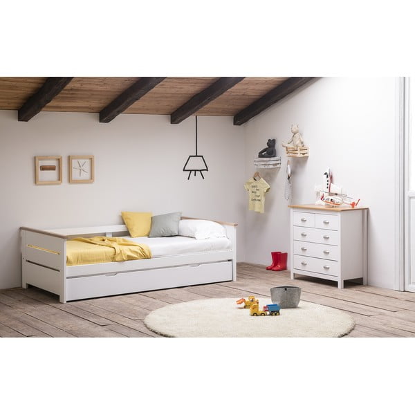 Pat extensibil Marckeric Lola, 90 x 190 cm, alb-image-1