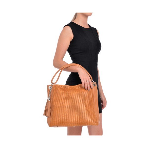Geantă din piele Luisa Vannini, maro-image-2