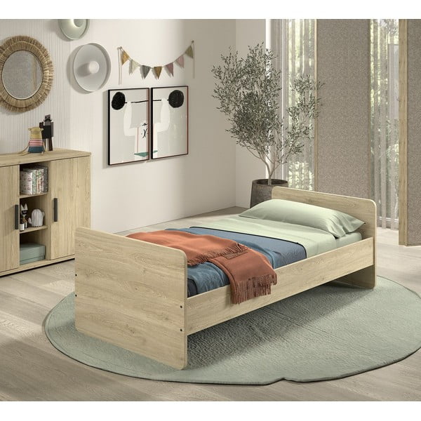 Pătuț în culoare naturală 60x120 cm Sam – Vipack-image-3