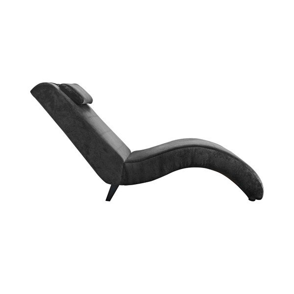 Șezlong Max Winzer Norris Velvet, negru-image-2