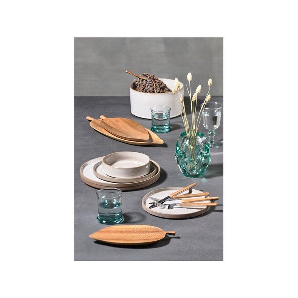 Bol servire din gresie ceramică Villa Collection Jord, ø 23,5 cm, alb - crem-image-1