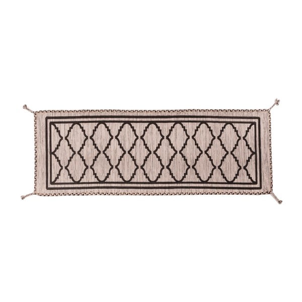 Covor țesut manual Navaei & Co Kilim Ethnic 107, 180 x 60 cm, maro