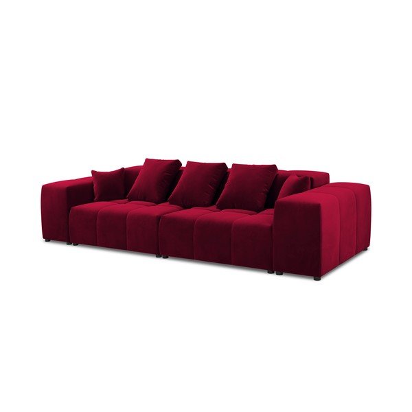 Canapea roșie cu tapițerie din catifea 320 cm Rome Velvet - Cosmopolitan Design-image-2