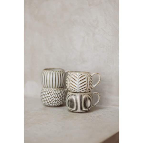 Cană maro/bej din gresie ceramică 400 ml Arto – S|P Collection-image-1