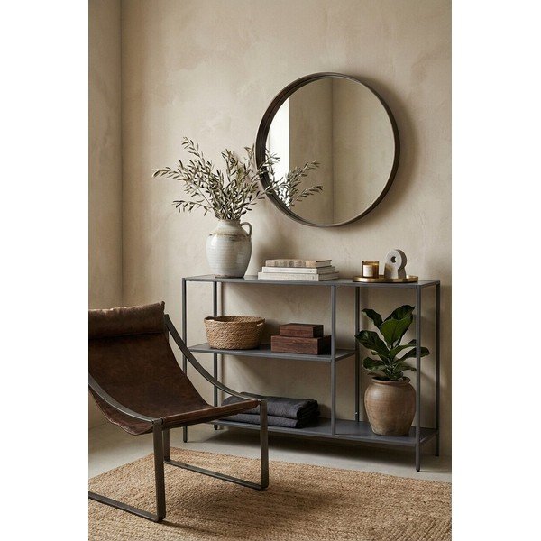 Masă consolă gri din oțel 30x120 cm Acero – Premier Housewares-image-2