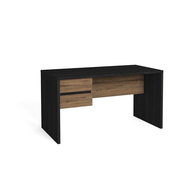 Birou cu aspect de lemn de nuc 68x136 cm Tom – Marckeric-image-1