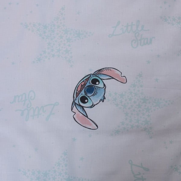 Lenjerie de pat pentru copii albă din bumbac pentru pătuț 100x135 cm Lilo and Stitch "White Star" – Jerry Fabrics-image-4