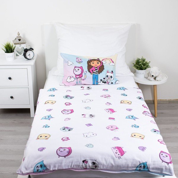 Lenjerie de pat pentru copii din bumbac pentru pătuț 100x135 cm Gabby's Dollhouse "Sugar Dream" – Jerry Fabrics-image-3