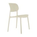 Scaun de dining crem din plastic Cheer – Leitmotiv
