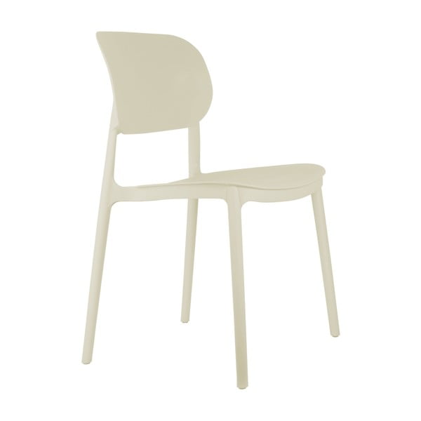 Scaun de dining crem din plastic Cheer – Leitmotiv