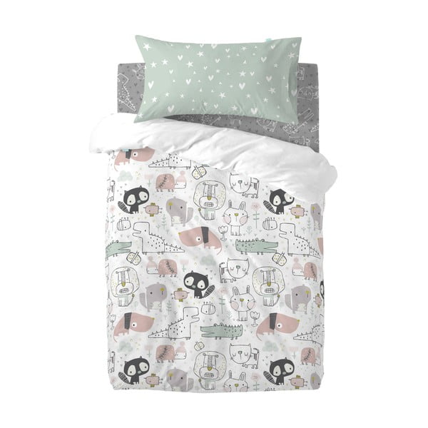 Cearșaf din bumbac pentru copii Moshi Moshi Best Buddies, 60 x 120 cm-image-2