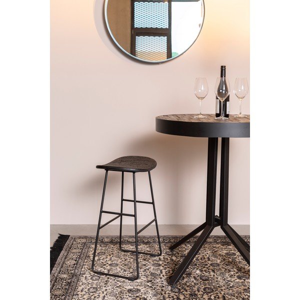 Scaun de bar negru 2 buc. (înălțime șezut 62 cm) Tangle – White Label-image-1