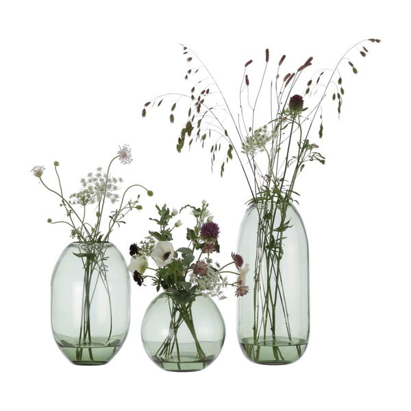 Vază din sticlă A Simple Mess Hedge, înălțime 18 cm, verde-image-2