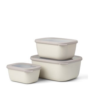 Set 3 recipiente pentru alimente Mepal Maxi, alb