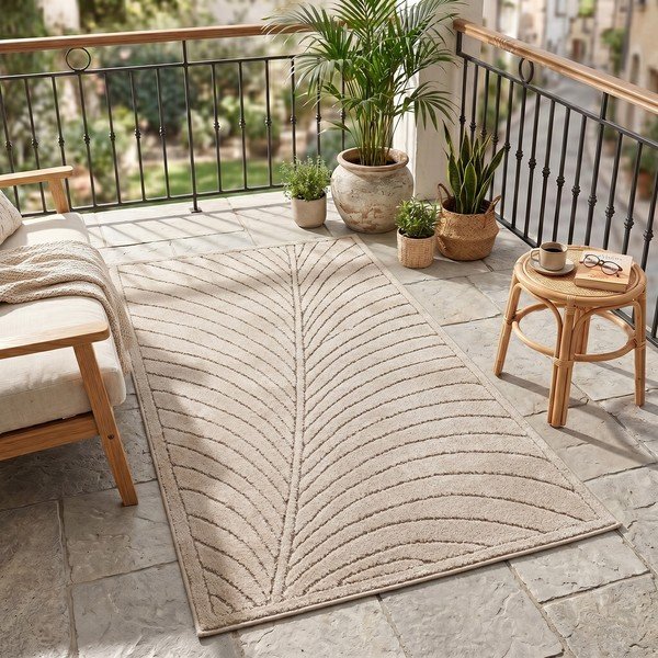 Covor tip traversă pentru interior și exterior bej 80x250 cm Nova 1204 – Ayyildiz Carpets-image-1