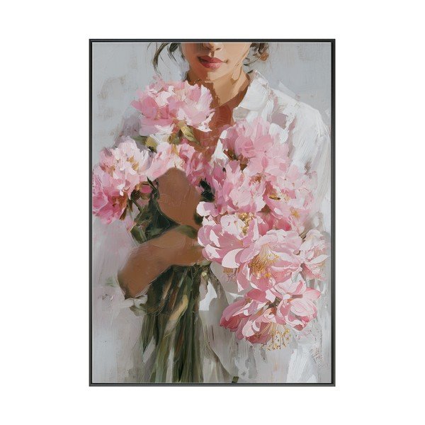 Tablou cu ramă/pe pânză imprimat 70x100 cm Floral Embrace – Styler
