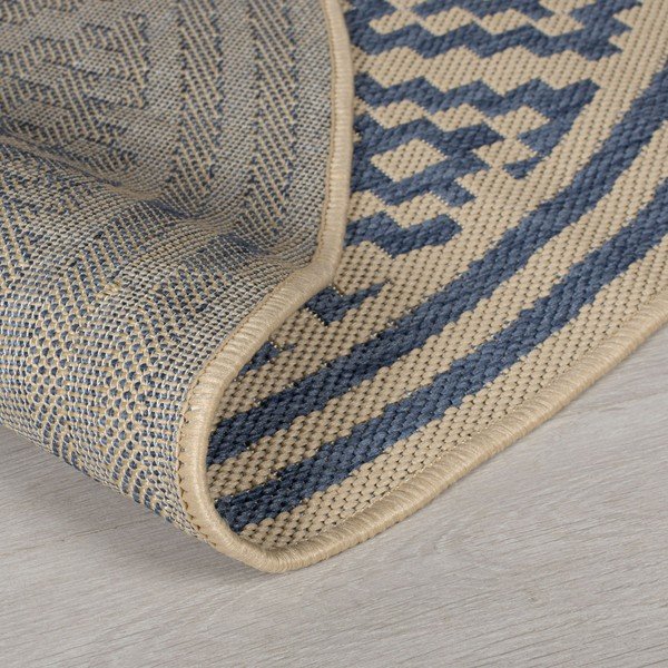 Covor de exterior albastru/bej rotund ø 160 cm Moretti - Flair Rugs-image-3