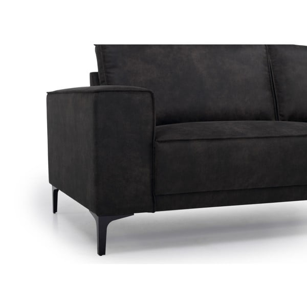 Colțar gri antracit cu tapițerie din imitație de piele (colț pe partea dreaptă) Copenhagen – Scandic-image-3