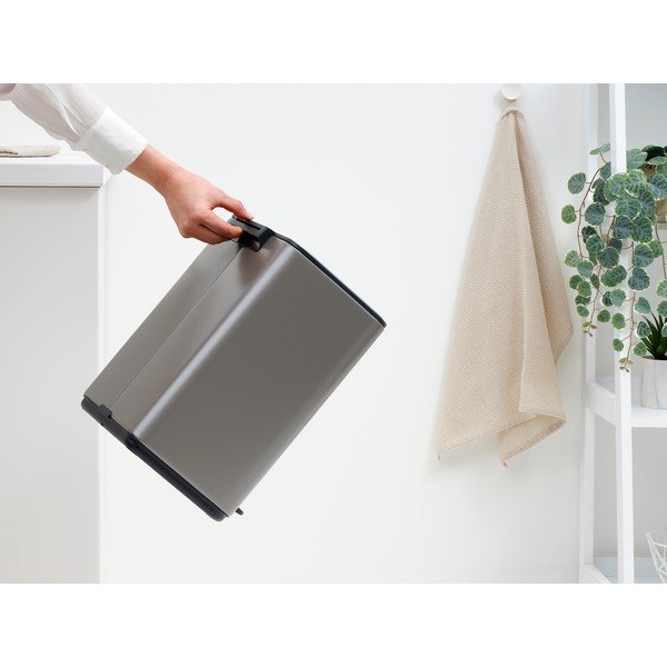 Coș de gunoi gri cu pedală din oțel 12 l Bo – Brabantia-image-2