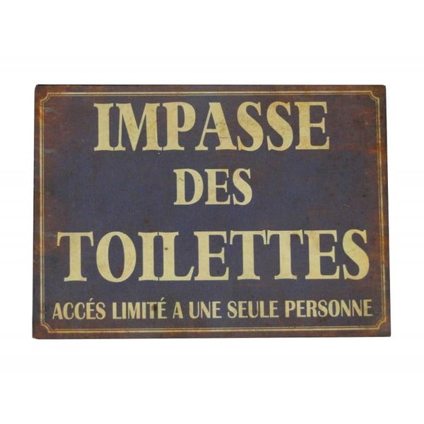 Semn 21x15 cm Impasse Des Toilettes – Antic Line