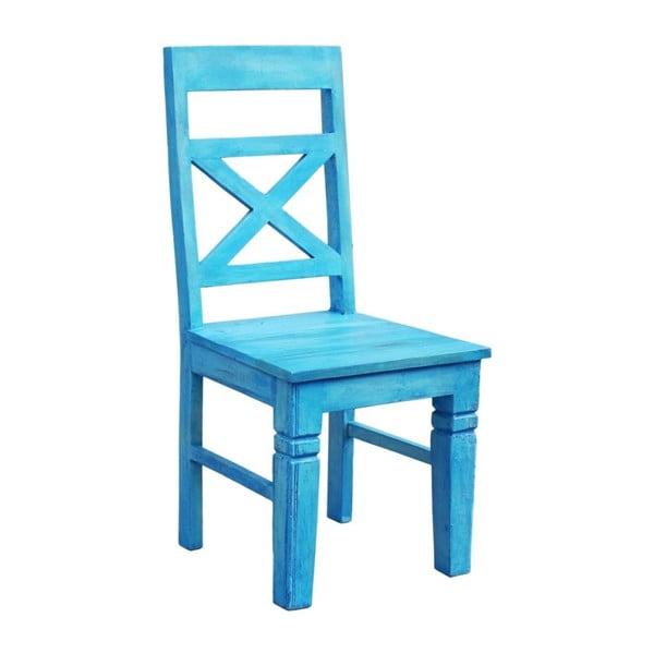 Scaun din lemn reciclat SOB Atlantic, albastru