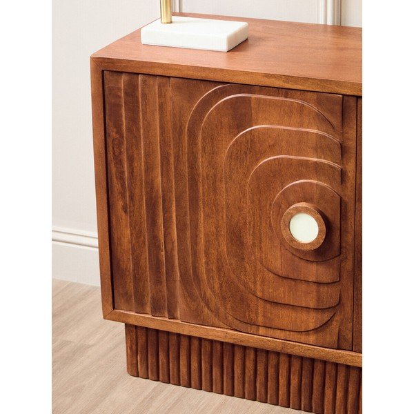 Comodă în culoare naturală închisă din lemn de mango 40x75x116 cm Sangar – Premier Housewares-image-2