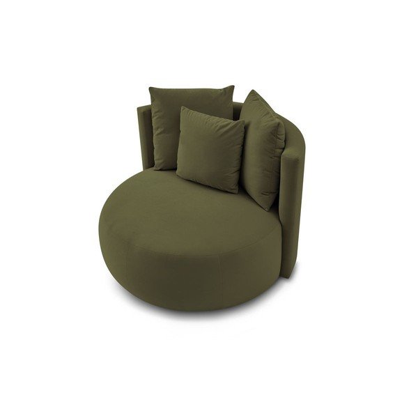 Fotoliu verde cu tapițerie din catifea Cesar – Bobochic Paris-image-4