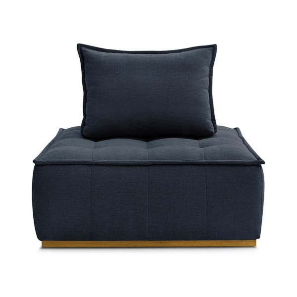 Fotoliu albastru închis cu tapițerie din chenille Elisa – Bobochic Paris-image-3