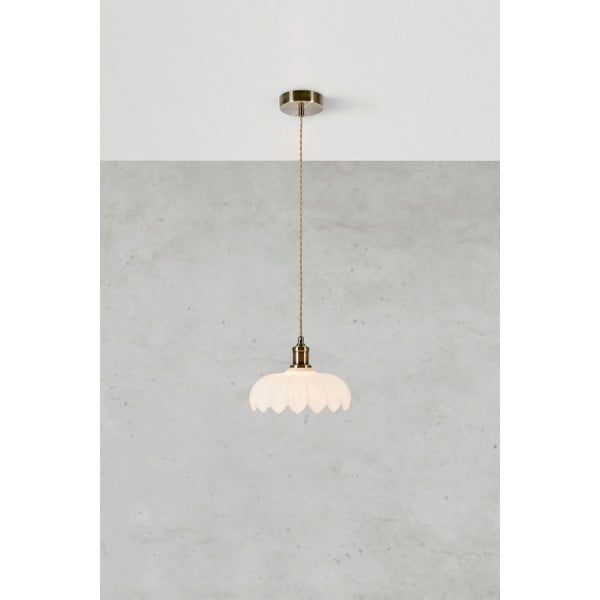 Lustră albă/alămie cu abajur din sticlă ø 25,5 cm Kurage – Markslöjd-image-3