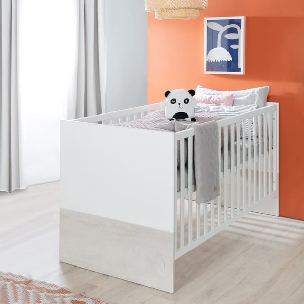 Pătuț alb-gri deschis 70x140 cm Julia – Roba-image-4