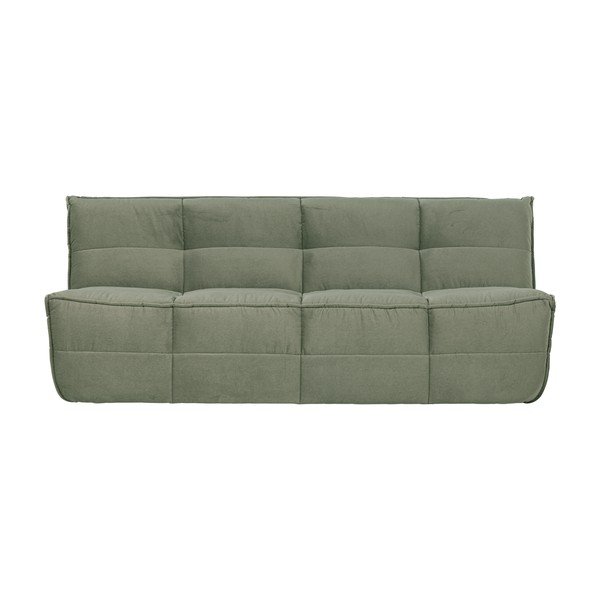 Canapea verde cu tapițerie din catifea 204 cm Cluster – vtwonen