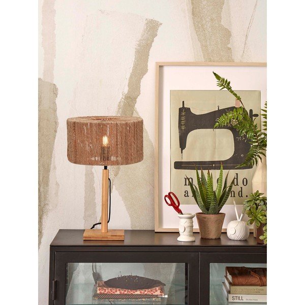 Veioză în culoare naturală cu abajur din iută (înălțime 37 cm) Iguazu – Good&Mojo-image-1