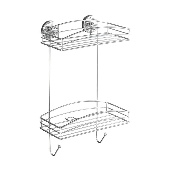 Etajeră cu 2 rafturi Wenko cu suport de prindere Vacuum-Loc, până la 33 kg-image-2