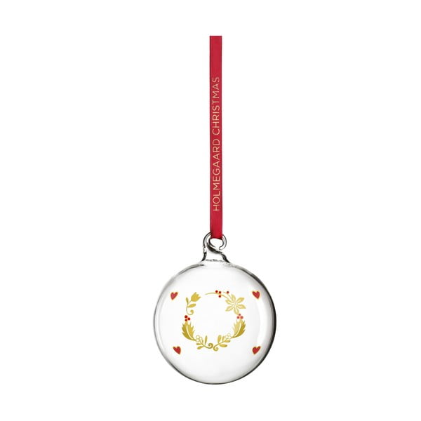 Glob de Crăciun suflat manual din sticlă ø 6,5 cm Ann-Sofi Romme Annual Christmas Bauble – Holmegaard