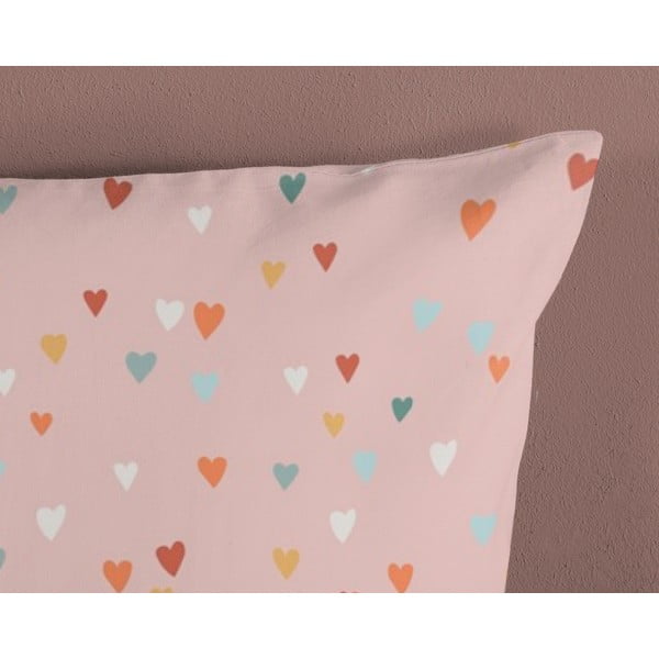 Lenjerie de pat pentru copii roz-bej din bumbac pentru pătuț 100x135 cm Louie – Good Morning-image-3