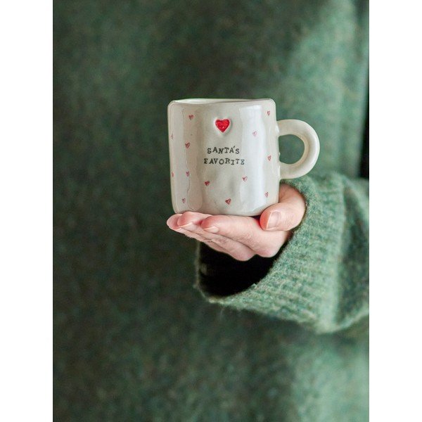 Cești crem 4 buc. din gresie ceramică 260 ml  cu model de Crăciun Christy – Bloomingville-image-2