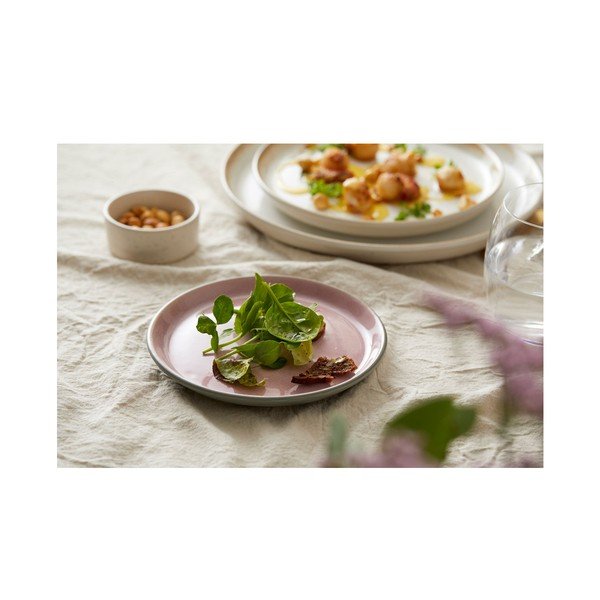 Farfurie roz/gri pentru desert  din gresie ø 17 cm Gastro Grey/Light Pink – Bitz-image-1