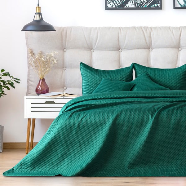Cuvertură pentru pat dublu DecoKing Carmen, 220 x 240 cm, verde