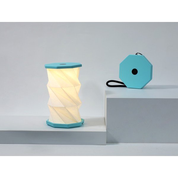 Decorațiune luminoasă albă/turcoaz portabilă cu USB ø 8 cm Twist – Gingko-image-3