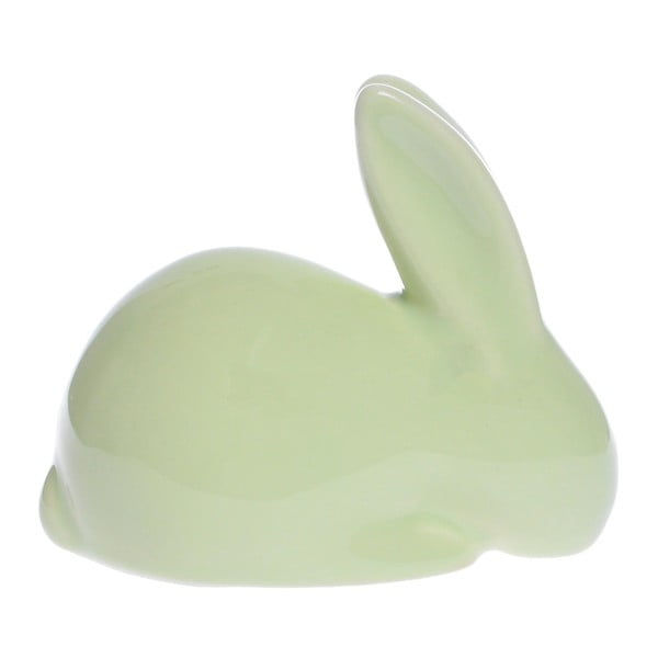 Decorațiune din ceramică Ewax Cute Rabbit, verde