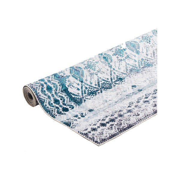 Covor Floorita Kilim Ivory Aqua, 120 x 180 cm, albastru deschis-image-3