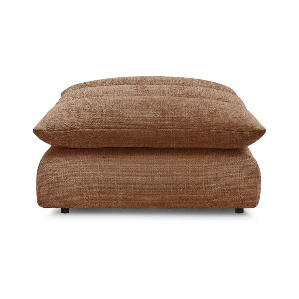 Taburet portocaliu cu tapițerie din chenille Neil – Bobochic Paris-image-3