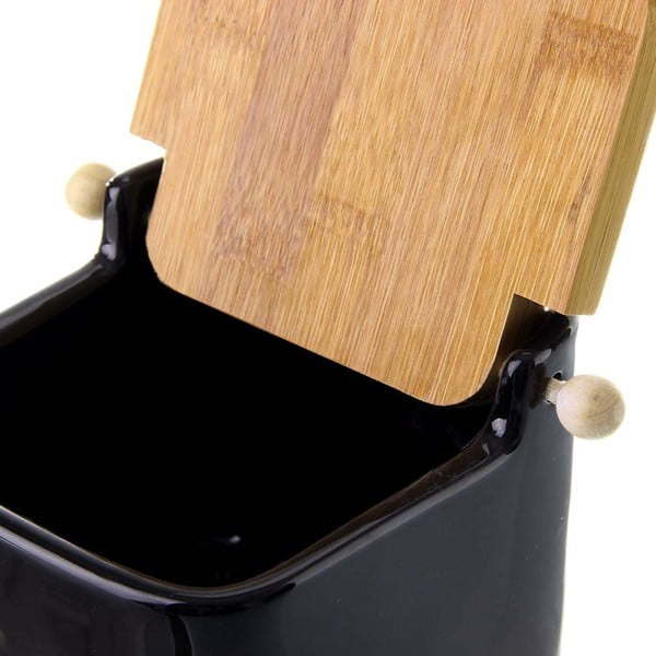 Solniță din ceramică Unimasa Modern, 750 ml, negru-image-1