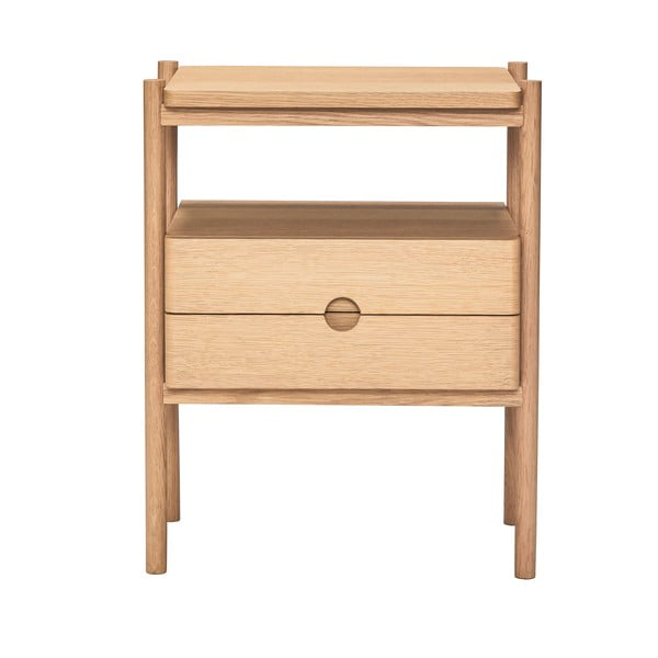 Noptieră în culoare naturală cu aspect de lemn de stejar Appeal – Hübsch