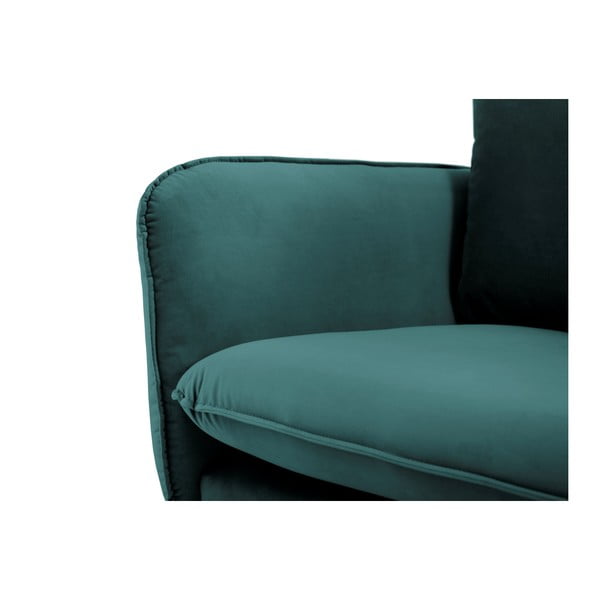 Canapea țesătură catifea Cosmopolitan Design Vienna, 160 cm, verde petrol-image-4