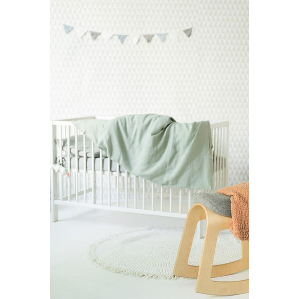 Lenjerie de pat din in pentru copii Linen Tales Nature, 70 x 100 cm, verde-image-3
