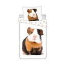 Lenjerie de pat pentru copii albă din bumbac pentru pat de o persoană 140x200 cm Guinea Pig – Jerry Fabrics