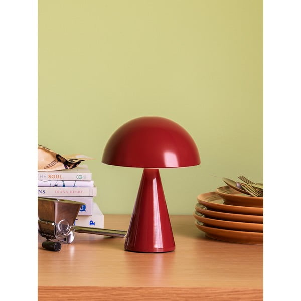 Veioză roșie LED cu intensitate reglabilă (înălțime 20 cm) Mush – Hübsch-image-1