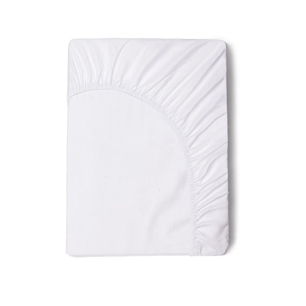 Cearșaf elastic din bumbac satinat HIP, 90 x 200 cm, alb