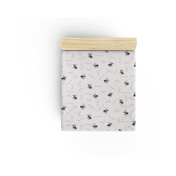 Cearșaf din bumbac Polo Black, 180 x 240 cm-image-1